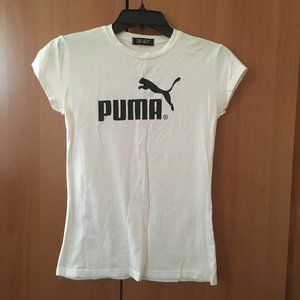 [Girl's] White Short-Sleeved Shirt